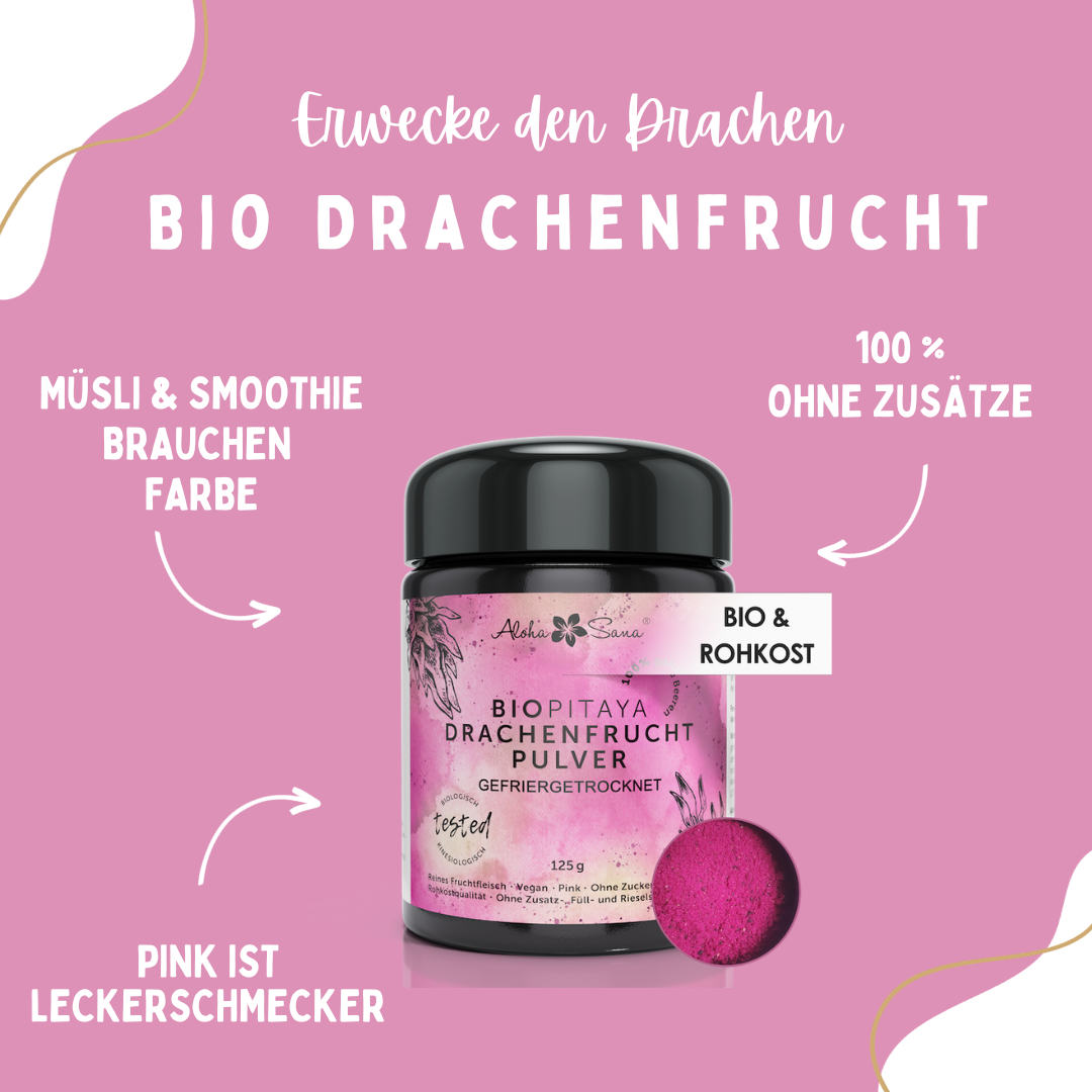 Bio Drachenfrucht gefriergetrocknet 125g