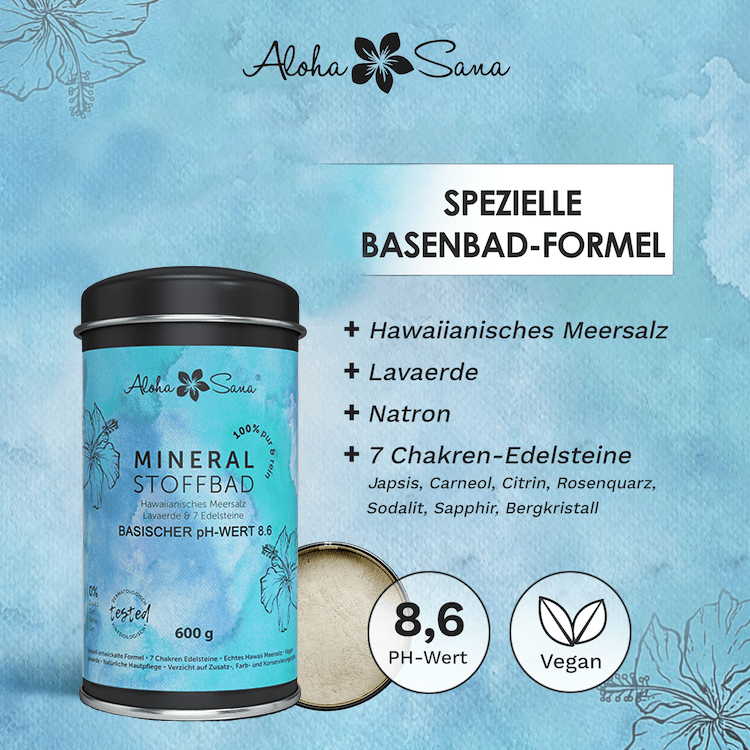 Basisches Mineralstoffbad 600g - Aloha Sana