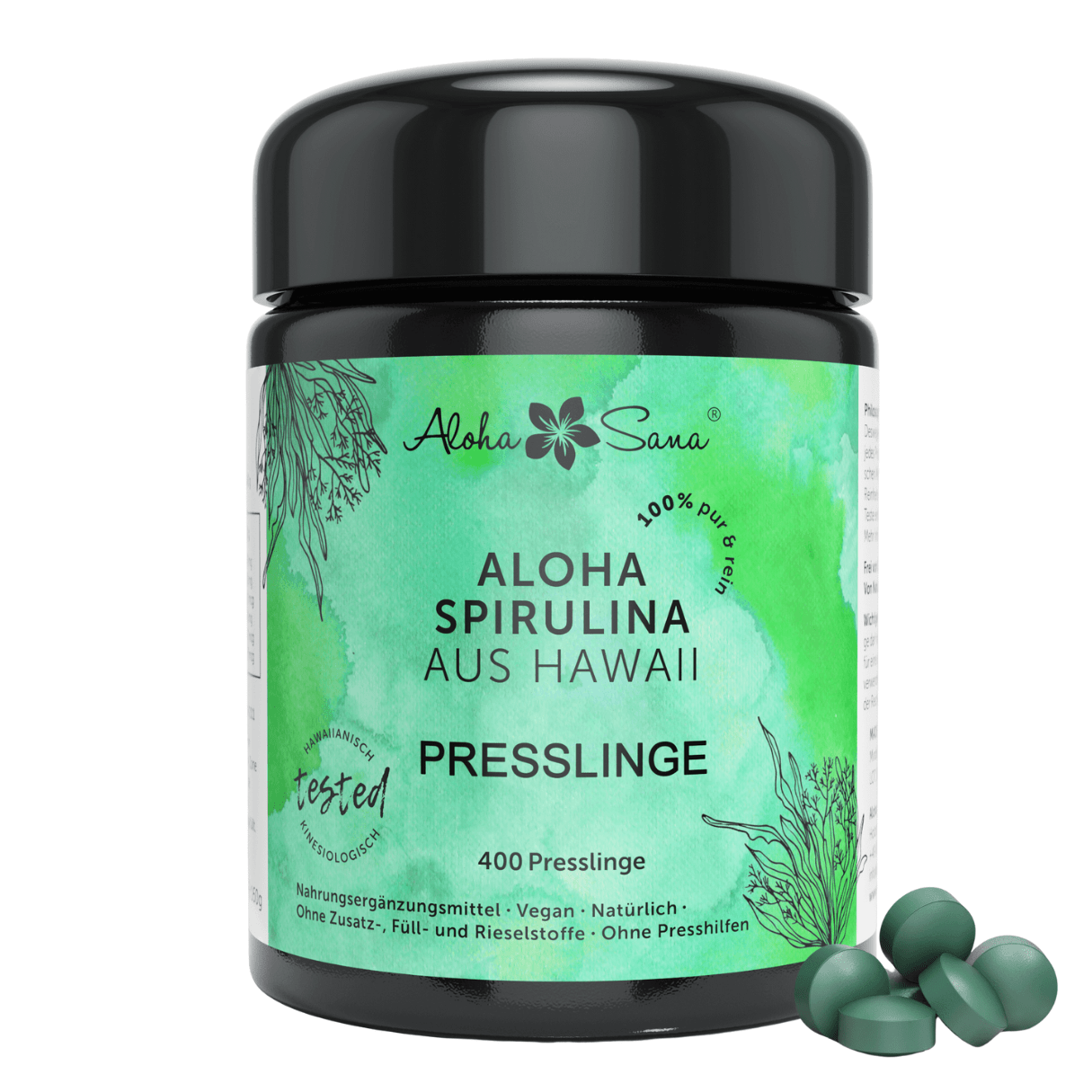 Hawaii Spirulina Algen 400 Presslinge - Aloha Sana