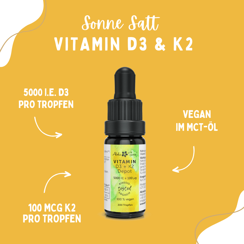 Vitamin D3 + K2 Tropfen - Aloha Sana