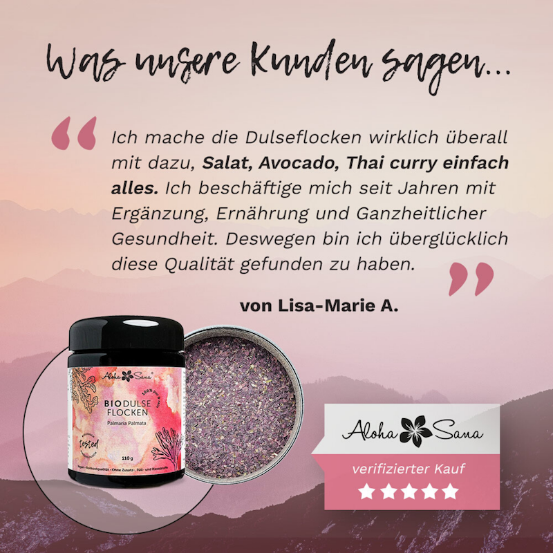 Bio Dulse aus dem Nord Atlantik in Irland 110 g - Aloha Sana