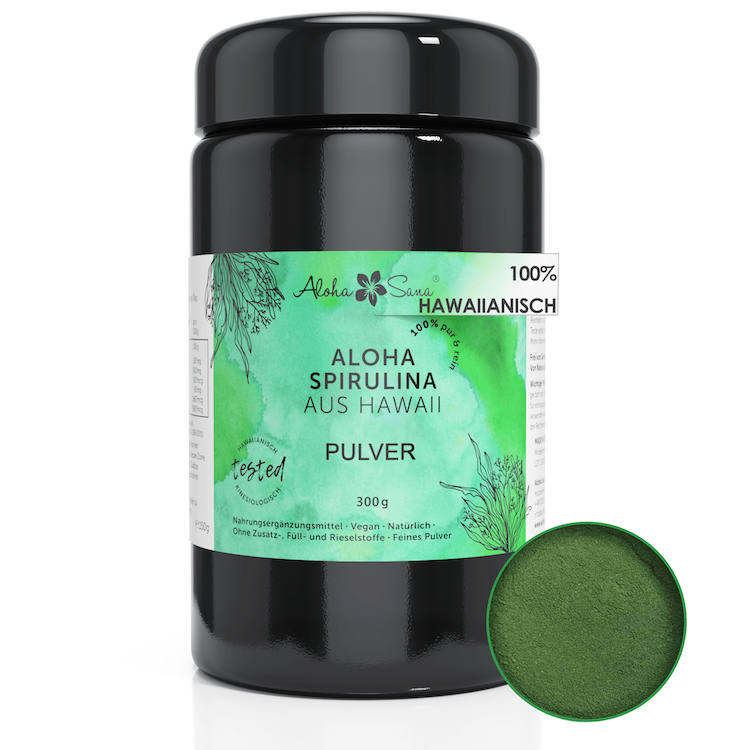 Hawaii Spirulina Algen Pulver 300 g - Aloha Sana