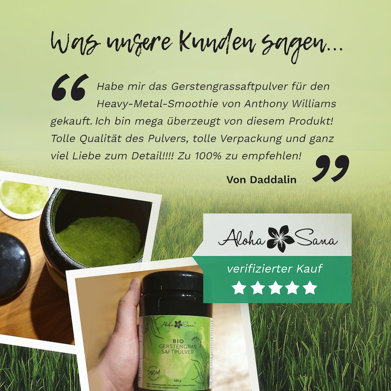 Bio Gerstengrassaft Pulver 220 g - Aloha Sana
