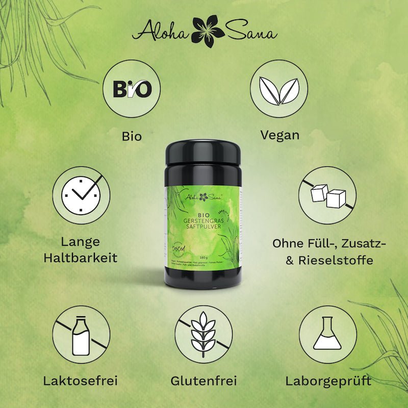 Bio Gerstengrassaft Pulver 220 g - Aloha Sana
