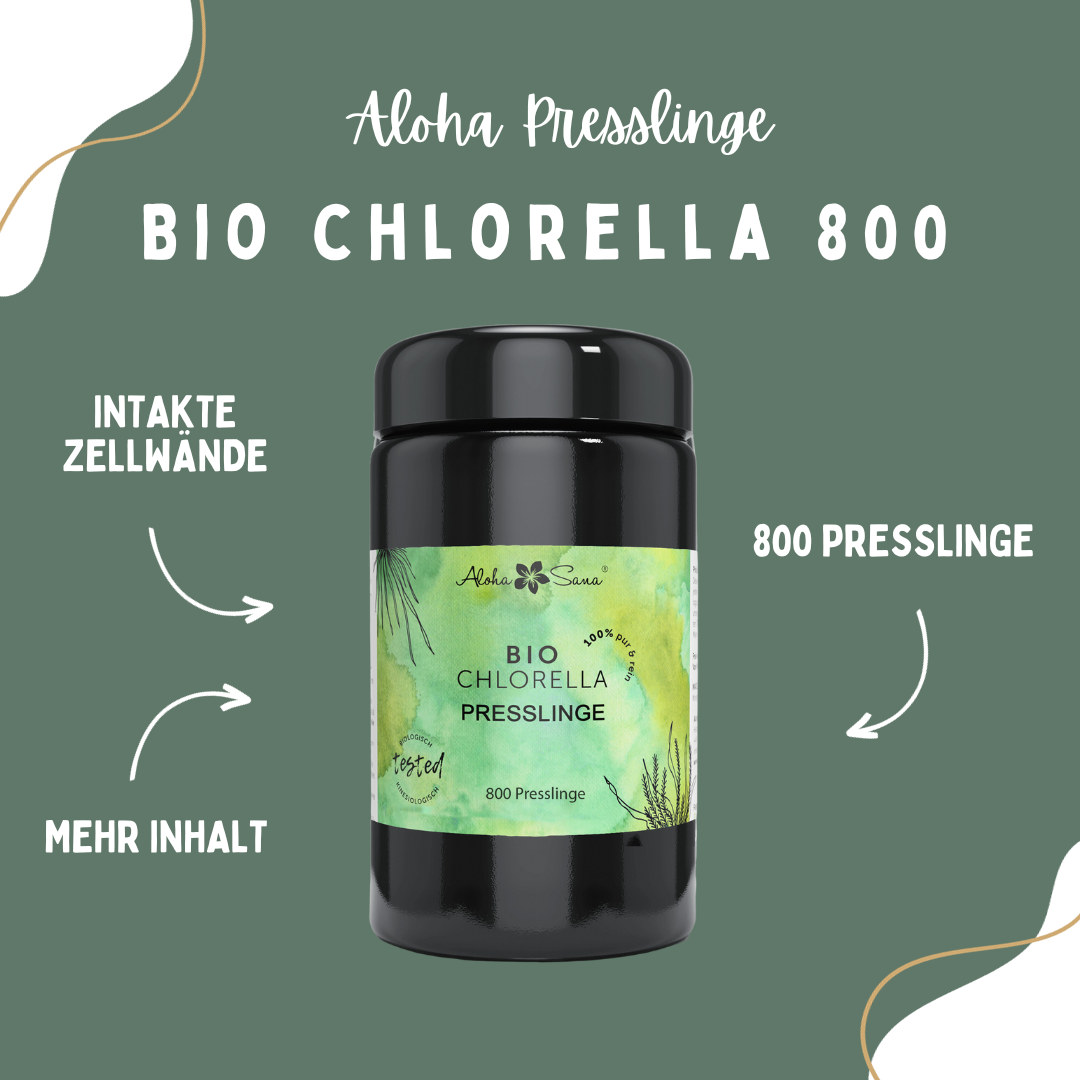 Bio Chlorella Algen 800 Presslinge