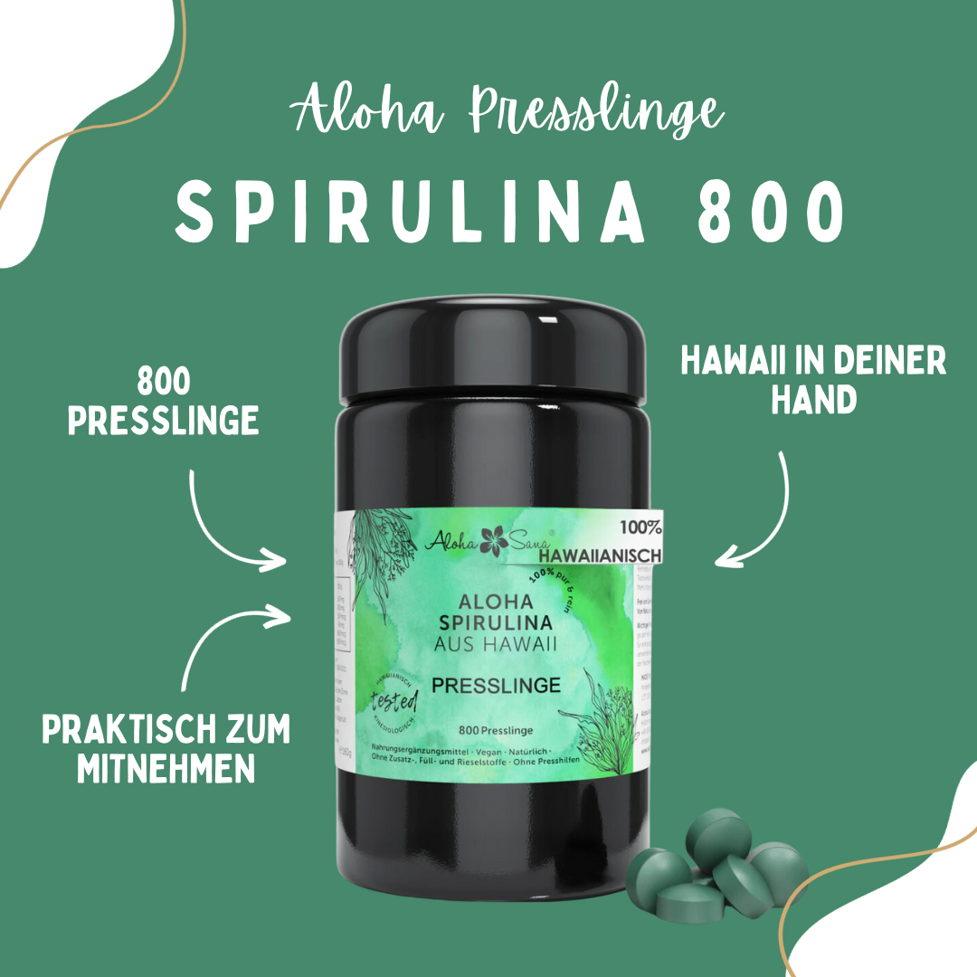 Hawaii Spirulina Algen 800 Presslinge