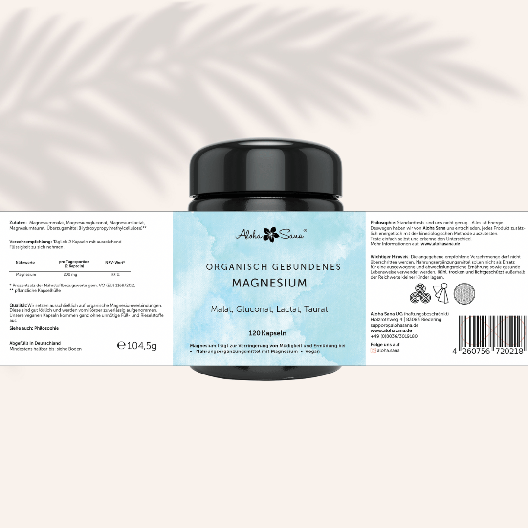 Magnesium 120 Kapseln - Aloha Sana