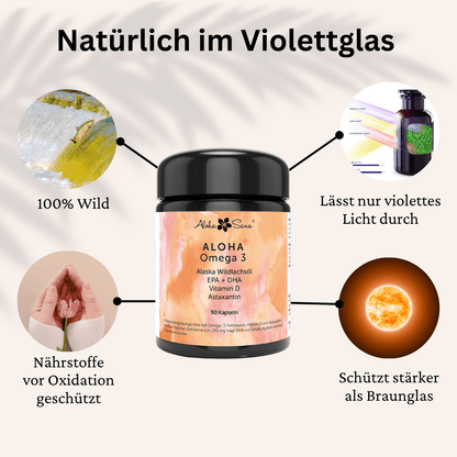 Omega 3 Wildlachsöl Kapseln - Aloha Sana