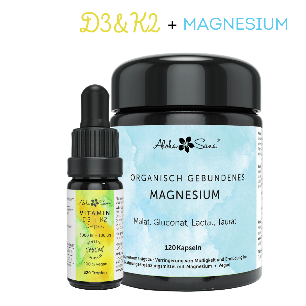 VItamin D3 &amp; K2 + Magnesium - Aloha Sana