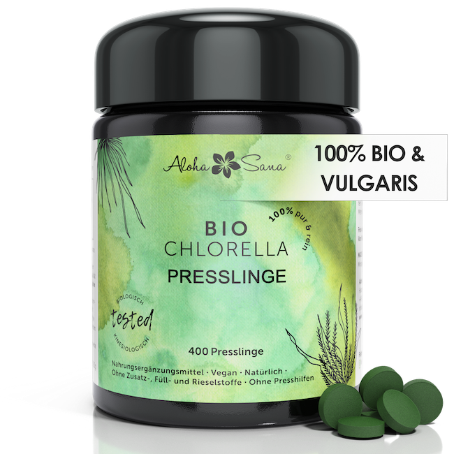 Bio Chlorella Algen 400 Presslinge - Aloha Sana