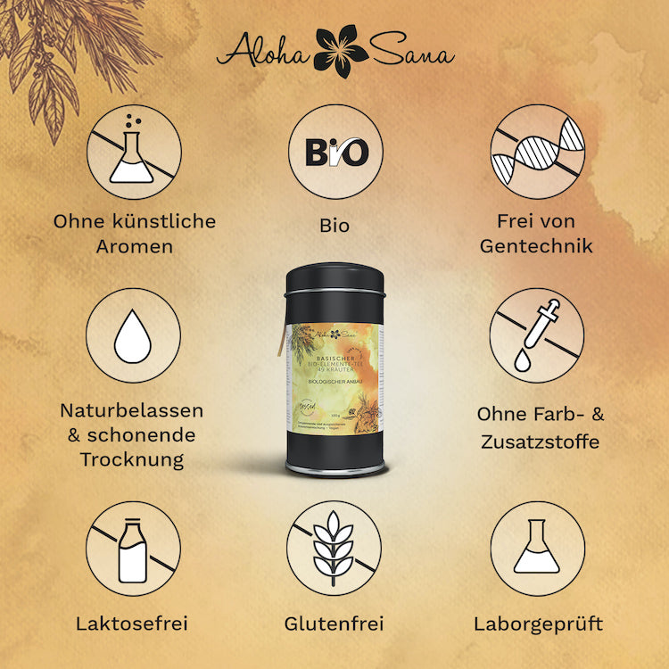 Basischer Bio 49 Kräutertee 100 g - Aloha Sana