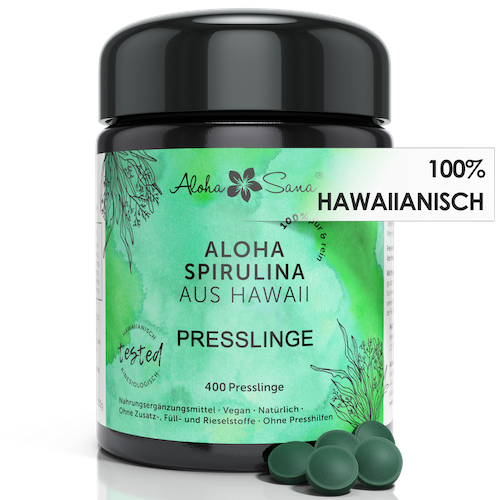 Hawaii Spirulina Algen 400 Presslinge - Aloha Sana