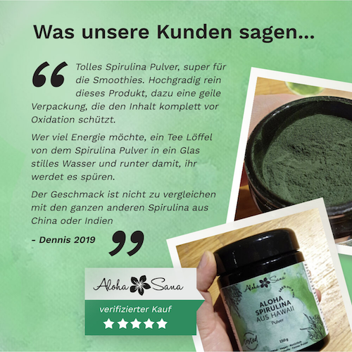 Hawaii Spirulina Algen Pulver 300 g - Aloha Sana